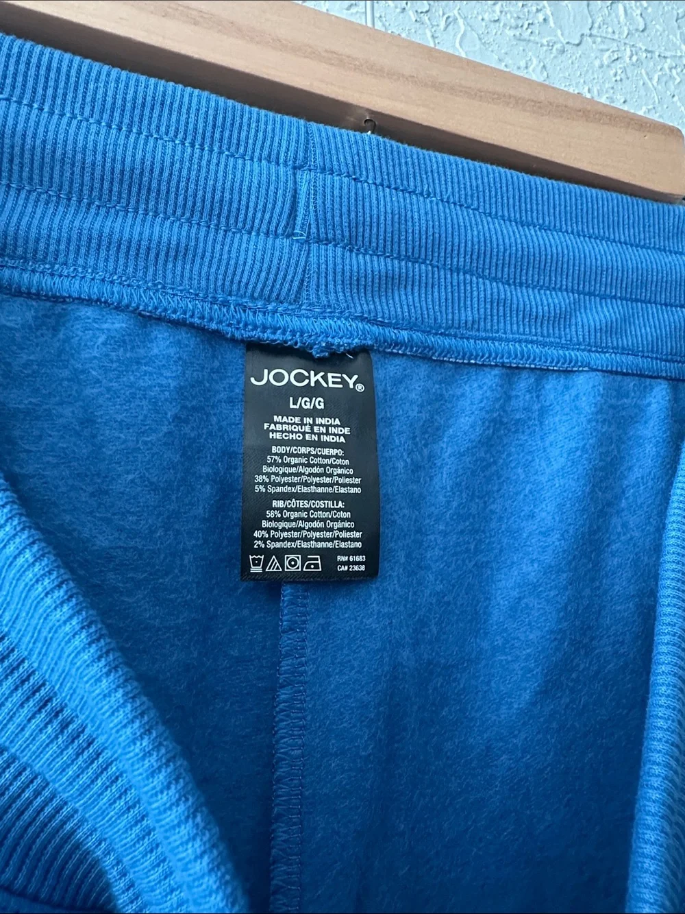 Jockey Blue Casual Drawstring Shorts with White Cord
